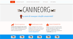 Desktop Screenshot of canineorg.it